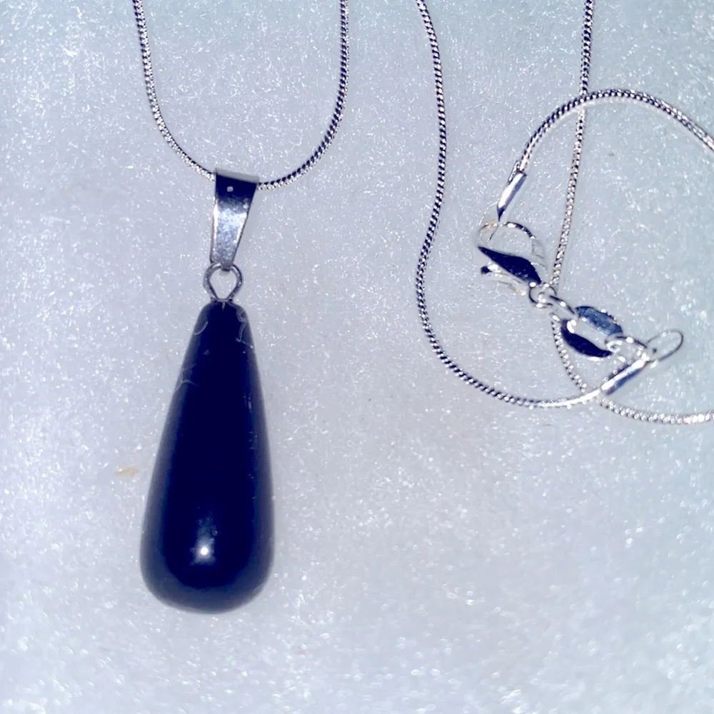 Natural Black Onyx Sterling Silver 24” Nec… - Picture 4 of 6